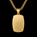 Radiant Shield Pendant Necklace – Titanium Steel Faith-Inspired Men's Necklac