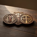 St. Benedict's Exorcism Medal Christian Exorcism Plaque - Wall Decor