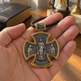 S925 sterling silver double-sided Jesus and Virgin Mary necklace