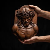 Jesus Crown of Thorns Beechwood Sculpture
