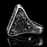 S925K Silver Handcrafted Jesus Crucifixion Scene Ring