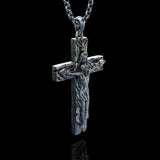 New Titanium/S925K Silver Trinity Cross Necklace