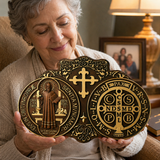 St. Benedict's Exorcism Medal Christian Exorcism Plaque - Wall Decor