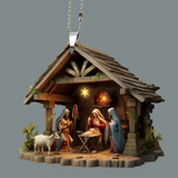 7 Styles Nativity Scene Acrylic Pendants | Christian Christmas Decor for Car Rearview Mirror, Backpack & More