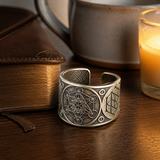 Archangel Metatron Life Angel Seal Adjustable Ring Solomon Kabbalah Amulet