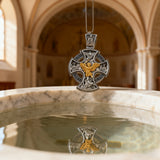 Double Sided 925 Sterling Silver Religious Pendant - Crucifixion of Christ & St. Michael Medal - Choose from 5 Chain Styles - Free Polishing Cloth