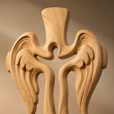 Ascension of Jesus Angel Wing Cross – Hand-Carved Beechwood Wall Decor
