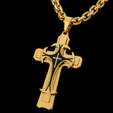 Triple Stainless Steel Cross Necklace