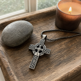 Celtic Knot Titanium Steel Cross Necklace