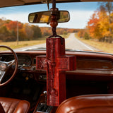 Wooden Savior Cross Necklace