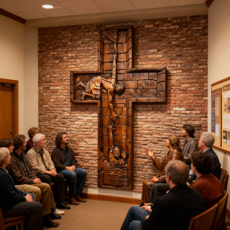 Savior Large Size Wood Sculpture