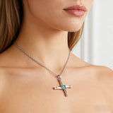 St. Brigid's Cross Turquoise Necklace – Celtic Heritage & Natural Beauty