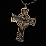 New titanium steel/S925K silver Archangel St. Michael necklace