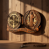 St. Benedict's Exorcism Medal Christian Wall Plaque - Best Christmas Gift