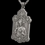 S925 Sterling Silver Sacred Heart of Jesus Pendant Necklace – Christian Faith Religious Jewelry