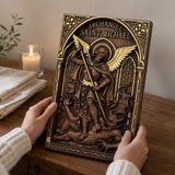 Hand-Carved Archangel Saint Michael Wood Wall Plaque | Catholic Home Decor | Christian Wall Art - craftsmanship detail