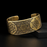 Handcrafted Metatron’s Cube Sacred Geometry Bracelet – S925 Sterling Silver / Copper