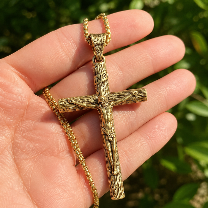 S925K crucifix pendant material and size