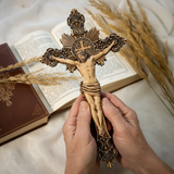 St. Benedict Crucifix: Maple Wood, Divine Protection, & the Story of Redemption