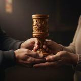 Boxwood "Last Supper" Chalice  Hand-Carved Communion Cup | Eternal Symbol of Redemption & Fellowship