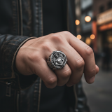 St. Michael Archangel Holy Sword Gabriel Angel S925K Silver Ring