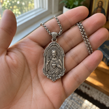 S925 Sterling Silver Sacred Heart of Jesus Pendant Necklace – Catholic Christian Faith Jewelry