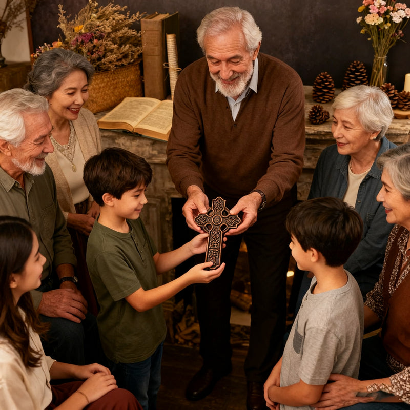 Keltisches Kreuz Holz schnitzerei