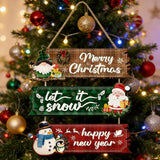 Christmas & New Year Wooden Hanging Signs: Rustic Holiday Cheer for Your Home
