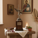 The size is only 153mm. Archangel Michael Statue: A Resin Symbol of Divine Protection & Spiritual Strength