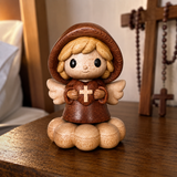 Silent Guardian Wooden Angel-A Small Prayer Companion for Her Bedside, Desk, or Prayer Corner