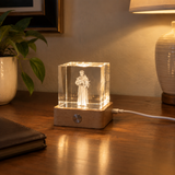 St. Francis of Assisi  Crystal Lamp: A Beacon of Peace & Creation