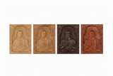 Sacred Heart of Jesus Hand-Carved Wood Magnet - 4 Premium Wood Tones for Home, Car & Office