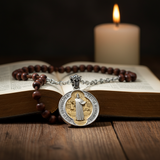 St. Benedict Home Blessing Titanium Steel Pendant