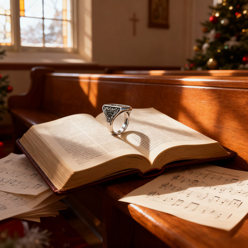 S925K Silver Handcrafted Jesus Crucifixion Scene Ring