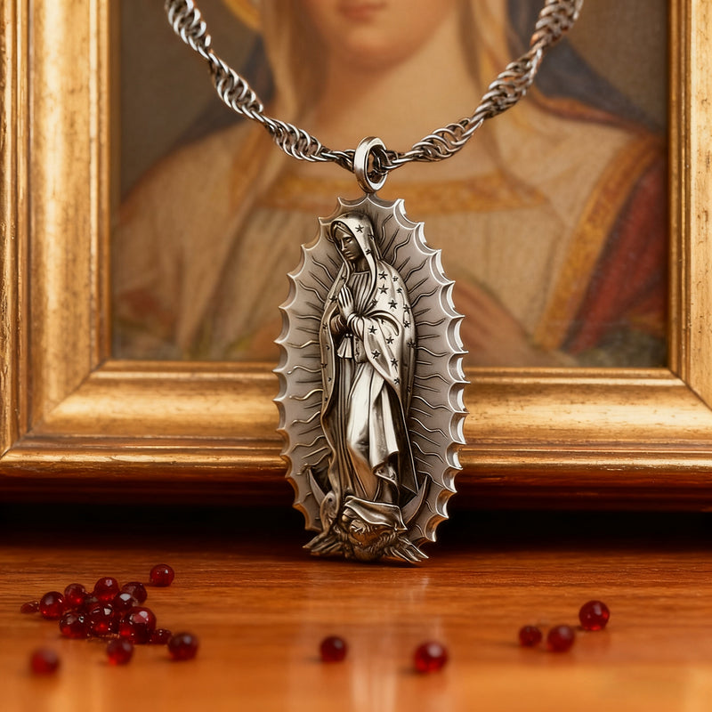 Our Lady of Guadalupe S925k Silver Necklace