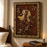 Assumption of Mary Hand-Carved Wood Wall Art: A Tribute to Heavenly Glory
