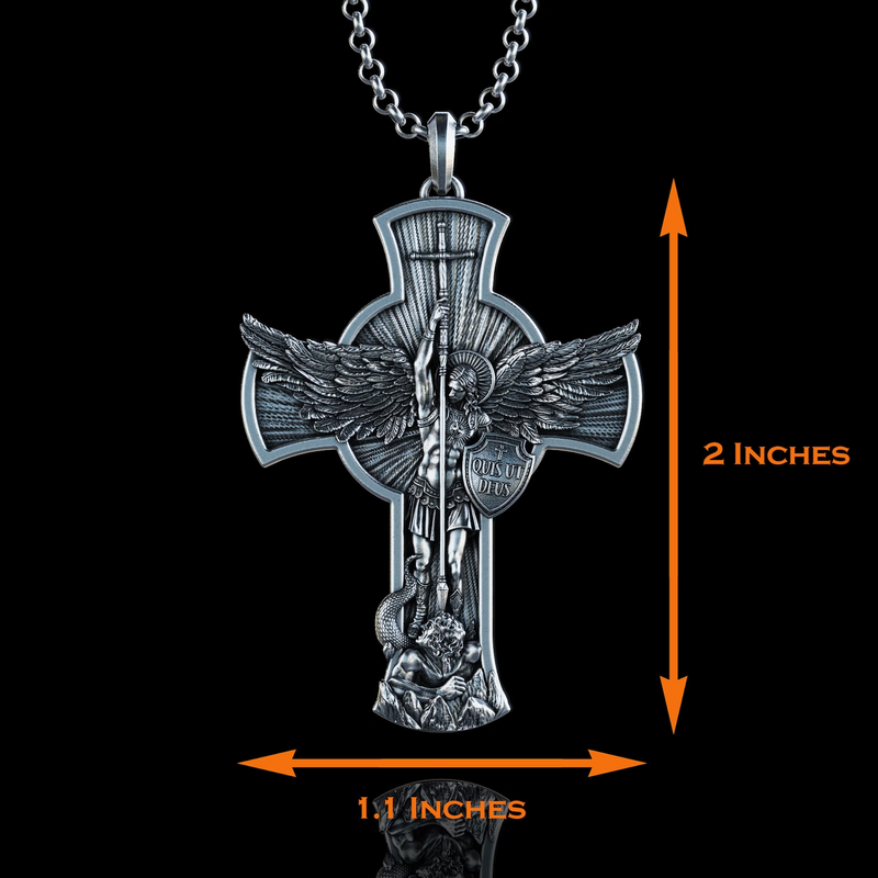 New titanium steel Archangel St. Michael necklace