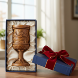Boxwood "Last Supper" Chalice  Hand-Carved Communion Cup | Eternal Symbol of Redemption & Fellowship