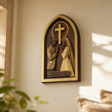 Hand-Carved Beechwood Christian Marriage Prayer Plaque – Personalized Wedding & Anniversary Gift