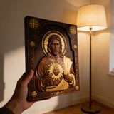 Unser Herr Jesus Heiliges Herz Holz Schnitzerei - Christlich-katholisches personalisiertes Schnitzgeschenk