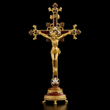 Hand-Painted Metal Jesus Christ Crucifix: Sacred Home Decor