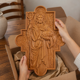 God's Shepherd religious gift Wooden carved chrirstian wall art