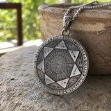Seal of the Seven Angels Round Necklace Amulet
