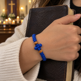 Adjustable Orthodox Prayer Rope Bracelet – Hand-Knotted Christian Prayer Cord with Wooden Beads
