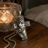 S925 Sterling Silver Jesus Crown of Thorns Cross Pendant – Christian Faith Necklace