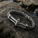 Minimalist Double‑Row Chain Bar Stainless Steel Bracelet