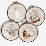 DIY Nativity Scene Embroidery Kit - Religious Christmas Craft Set