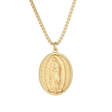 18K Gold Virgin Mary of Guadalupe Necklace