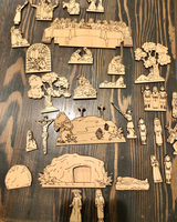 Crucifixion Scene Easter Wooden Book Gift