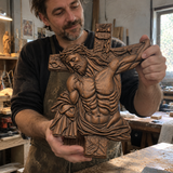 Hand-Carved Beech Wood Crucifix – Jesus Christ Wall Cross